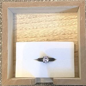 Sexy, Modern Lavender Stone on Black Metal Band